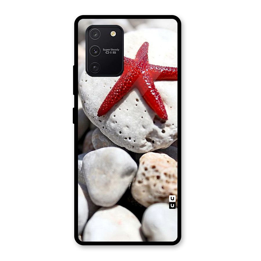 Red Star Fish Glass Back Case for Galaxy S10 Lite