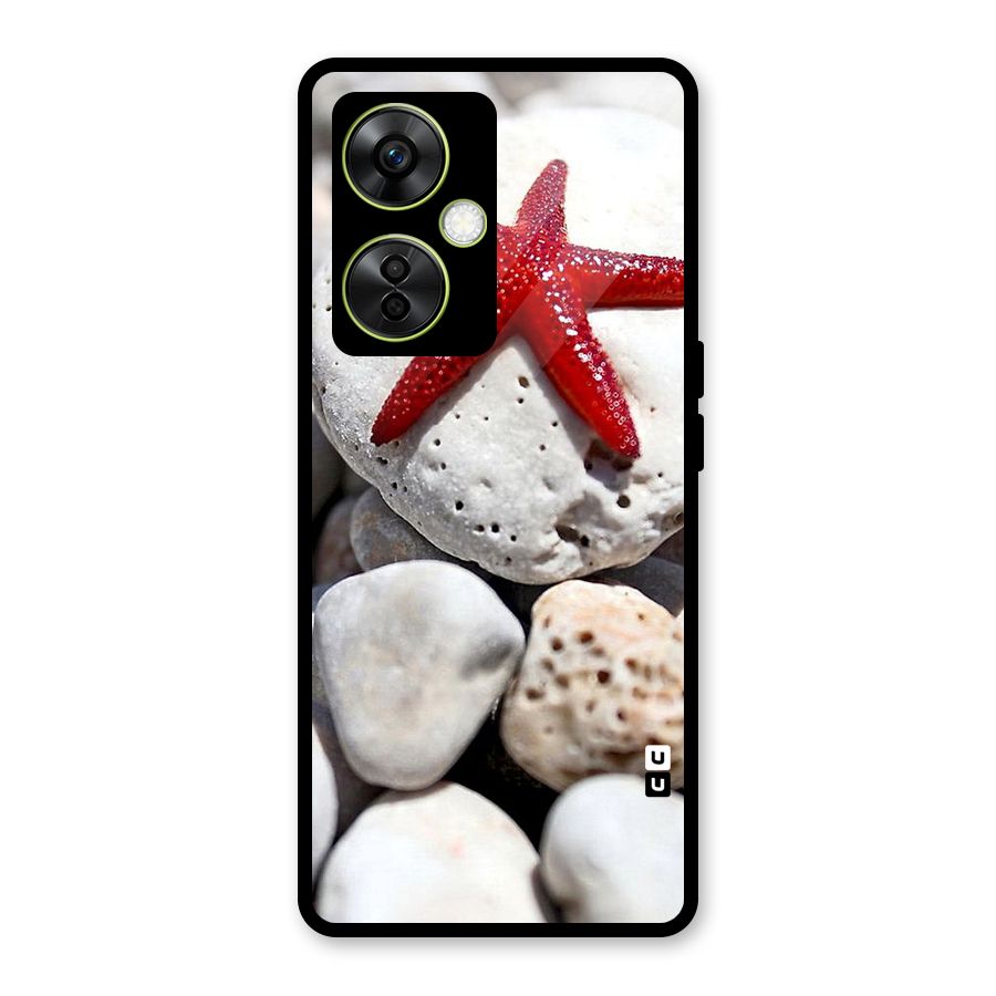 Red Star Fish Glass Back Case for OnePlus Nord CE 3 Lite