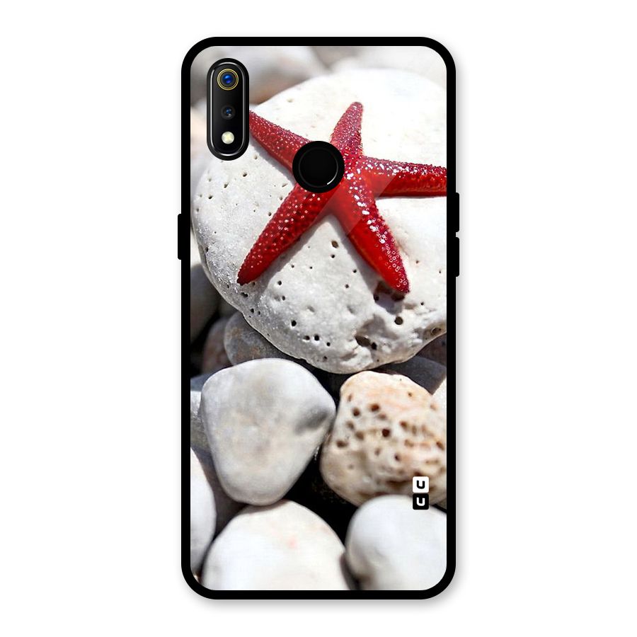 Red Star Fish Glass Back Case for Realme 3