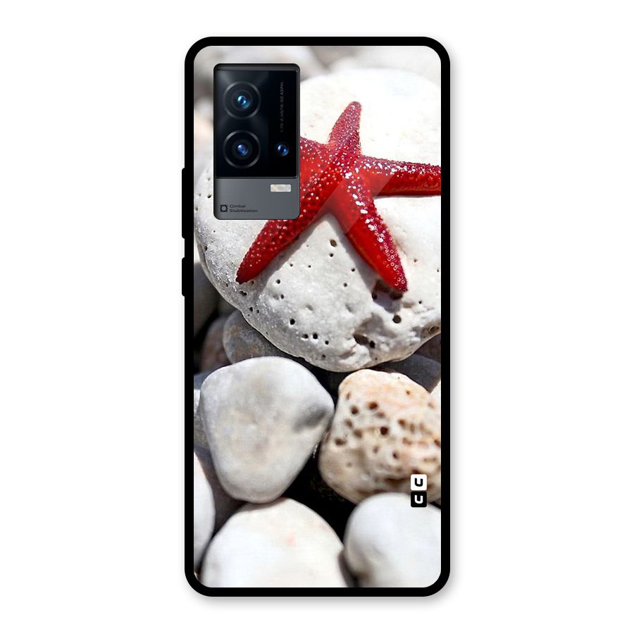 Red Star Fish Glass Back Case for iQOO 9 5G