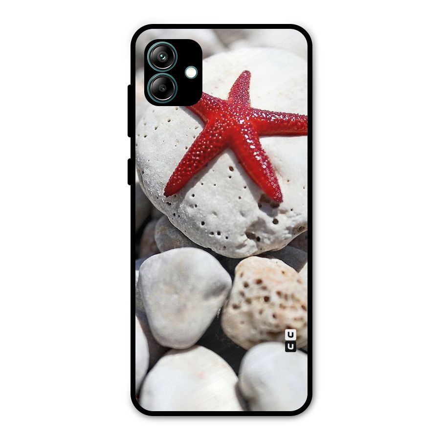 Red Star Fish Metal Back Case for Galaxy A04