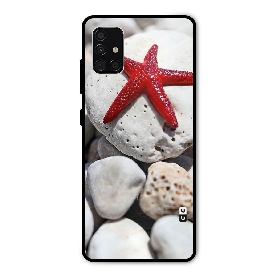 Red Star Fish Metal Back Case for Galaxy A51