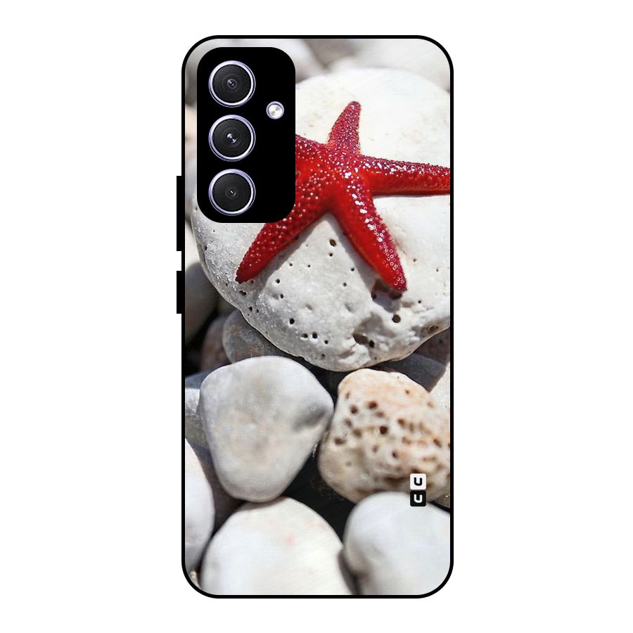Red Star Fish Metal Back Case for Galaxy A54