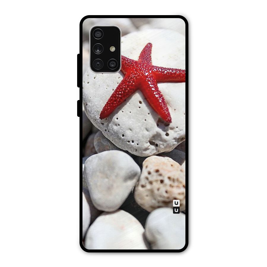Red Star Fish Metal Back Case for Galaxy A71