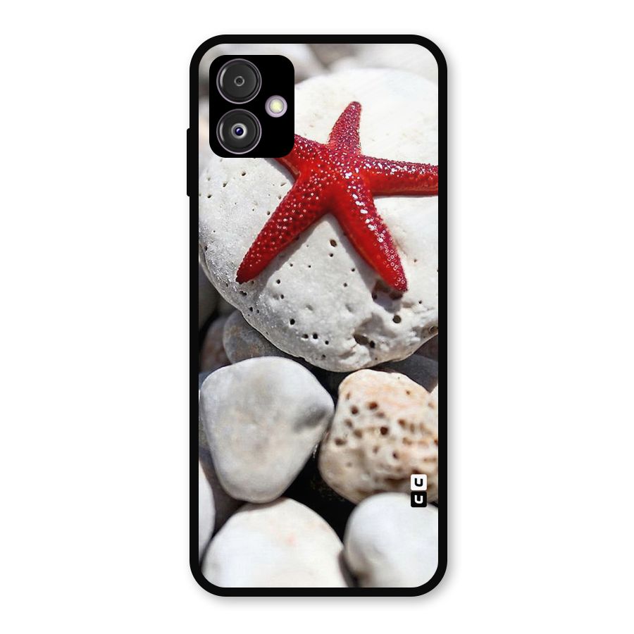 Red Star Fish Metal Back Case for Galaxy F14