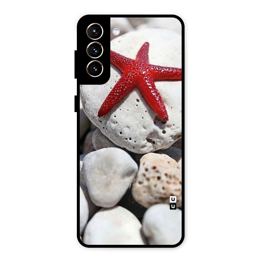 Red Star Fish Metal Back Case for Galaxy S21 Plus