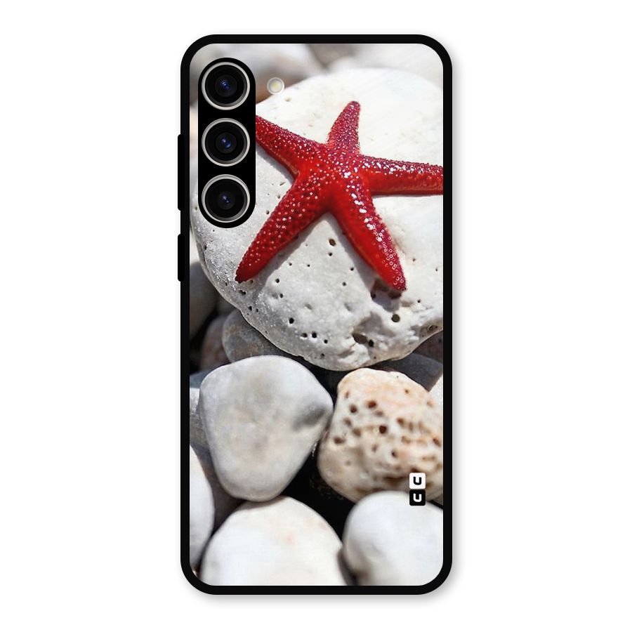 Red Star Fish Metal Back Case for Galaxy S23 Plus