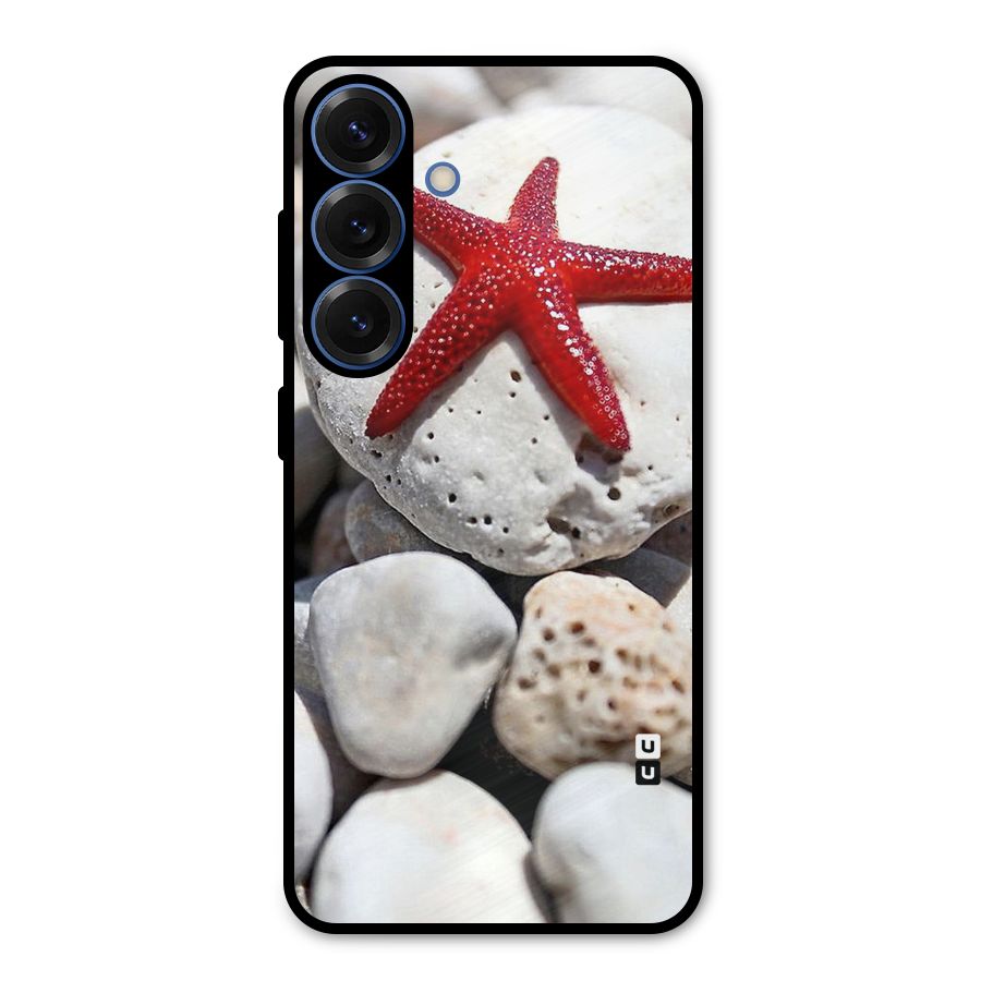 Red Star Fish Metal Back Case for Galaxy S25