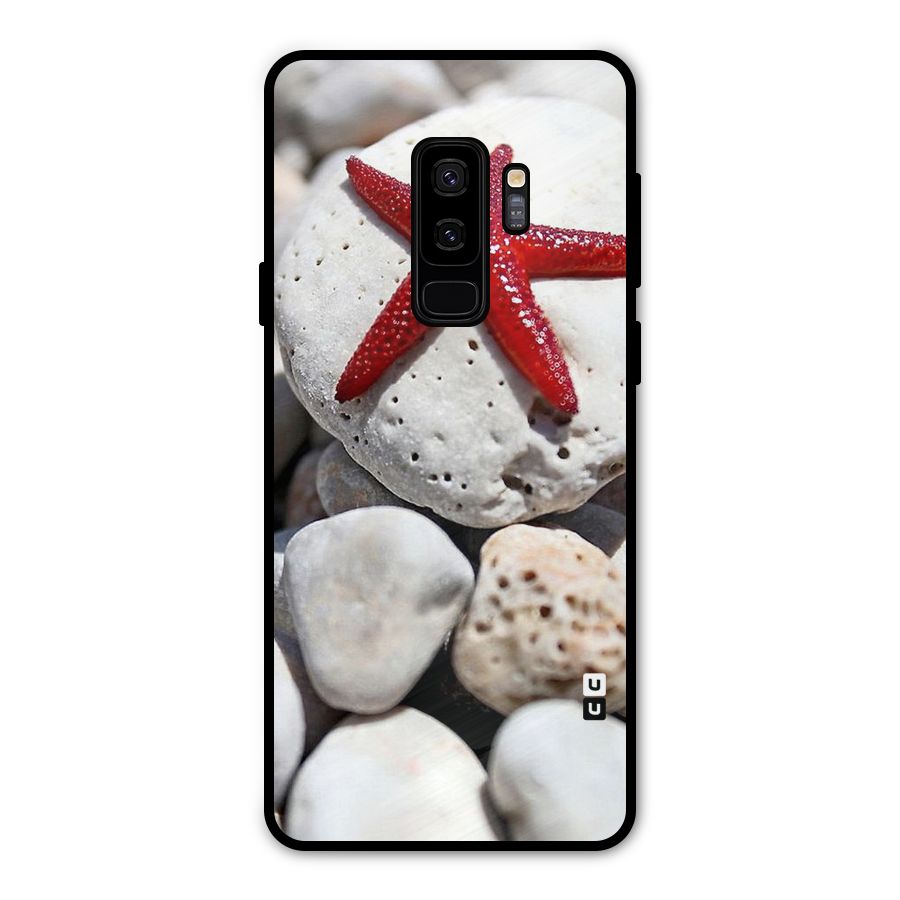 Red Star Fish Metal Back Case for Galaxy S9 Plus