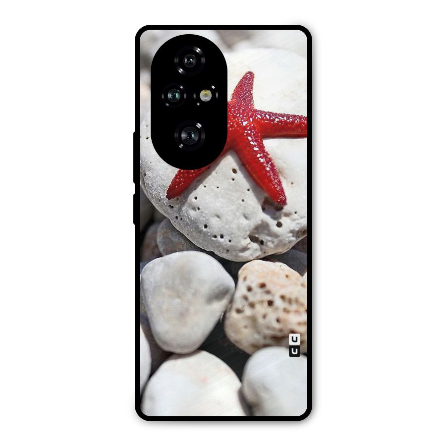 Red Star Fish Metal Back Case for Honor 200 Pro