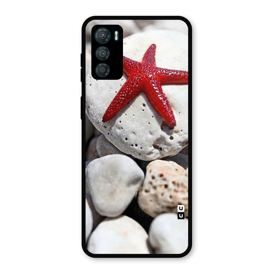 Red Star Fish Metal Back Case for Moto G42