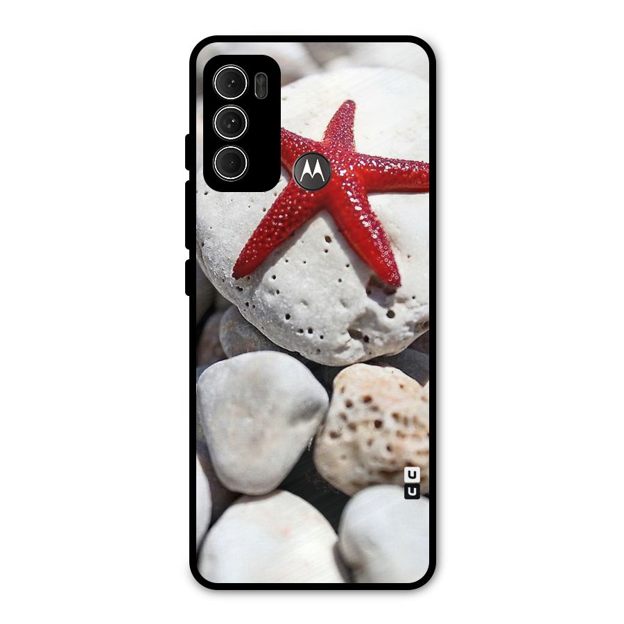 Red Star Fish Metal Back Case for Moto G60