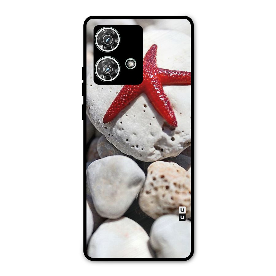 Red Star Fish Metal Back Case for Motorola Edge 40 Neo