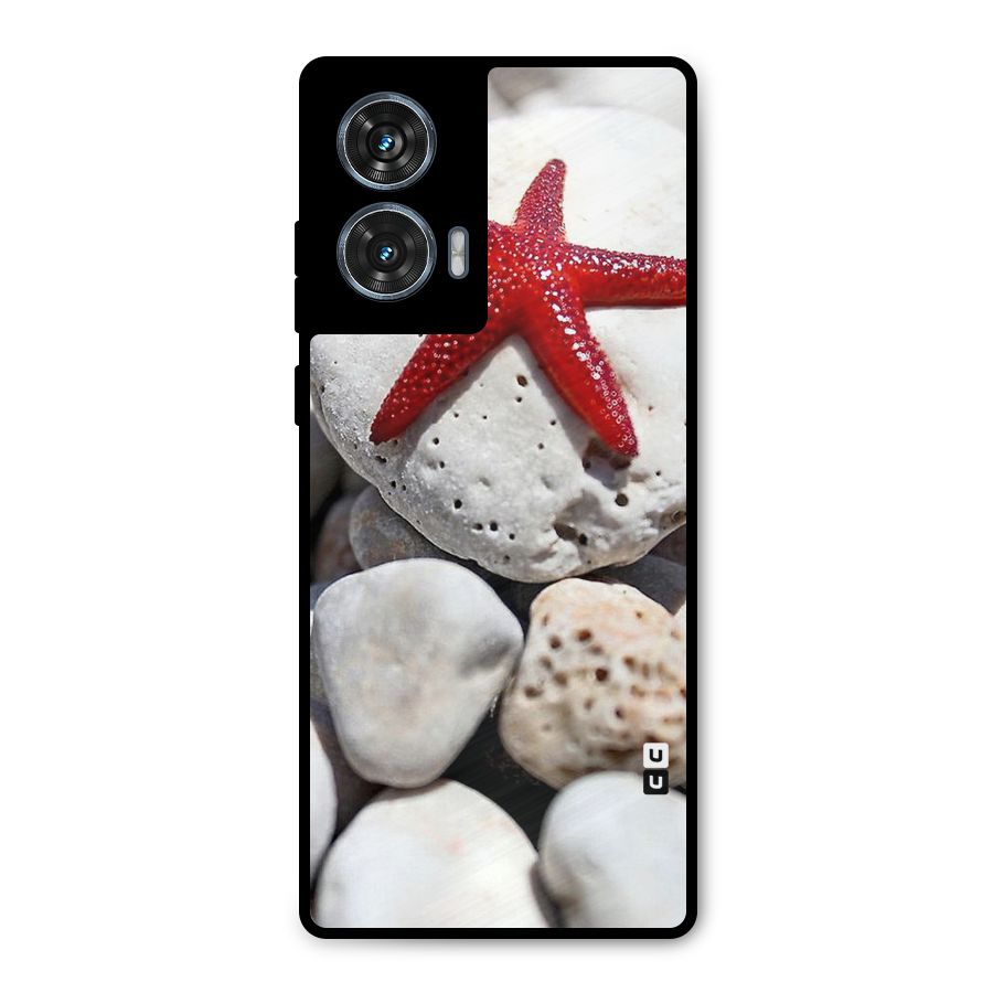 Red Star Fish Metal Back Case for Motorola Edge 50 Fusion