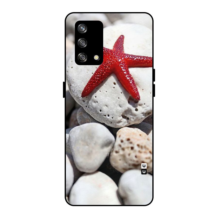 Red Star Fish Metal Back Case for Oppo F19