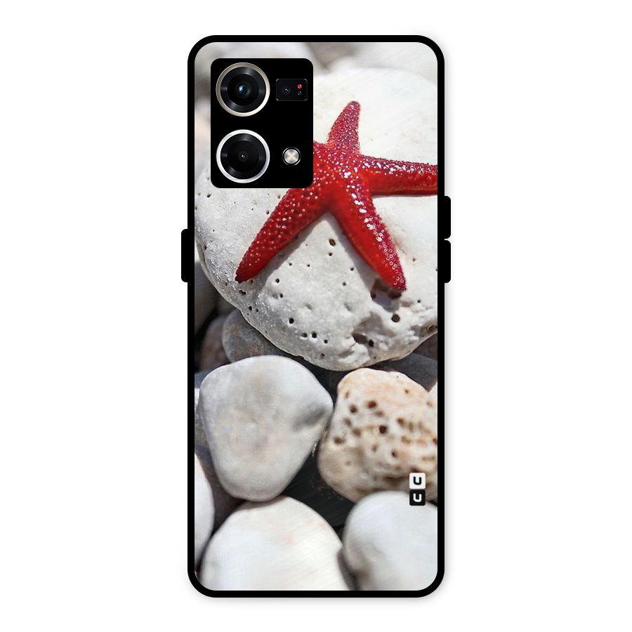 Red Star Fish Metal Back Case for Oppo F21s Pro 4G