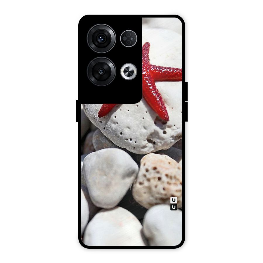 Red Star Fish Metal Back Case for Oppo Reno8 Pro 5G