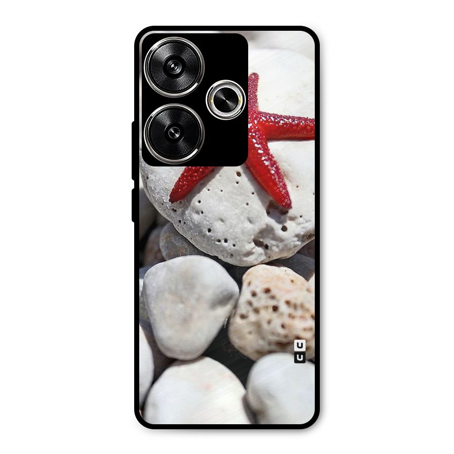 Red Star Fish Metal Back Case for Poco F6