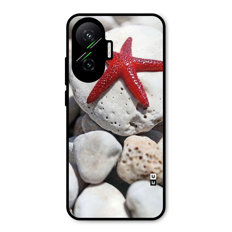 Red Star Fish Metal Back Case for Poco F7
