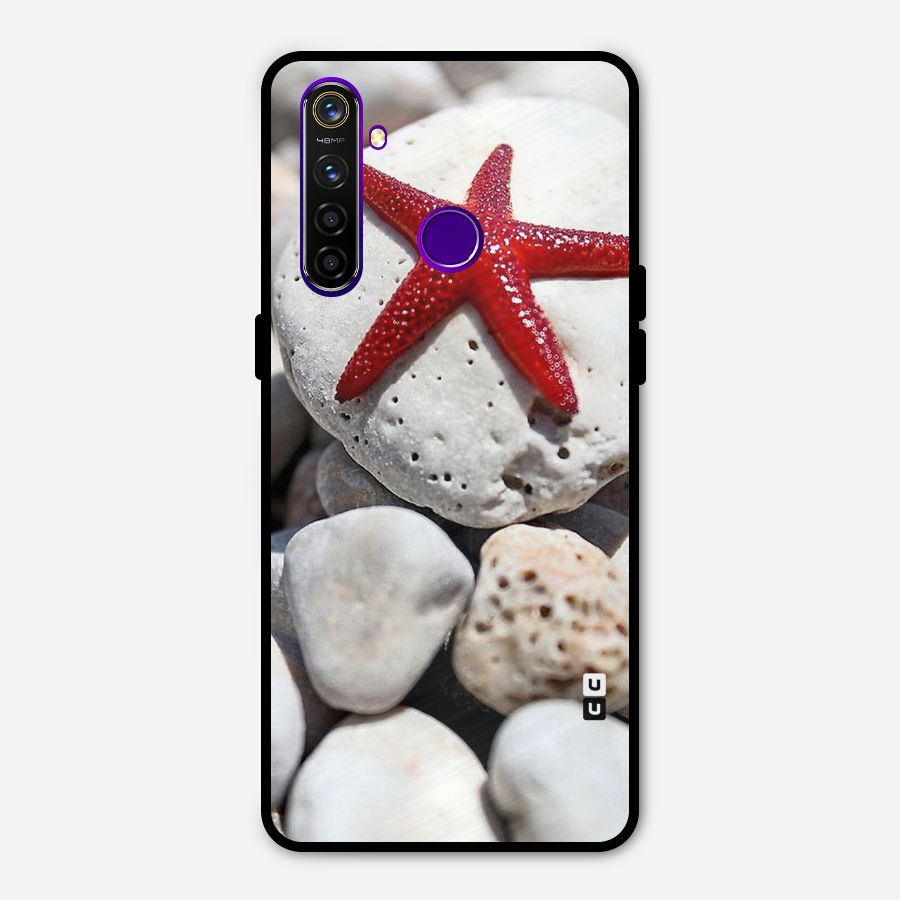 Red Star Fish Metal Back Case for Realme 5 Pro