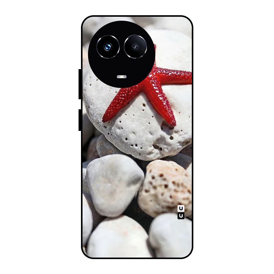 Red Star Fish Metal Back Case for Realme Narzo 60X