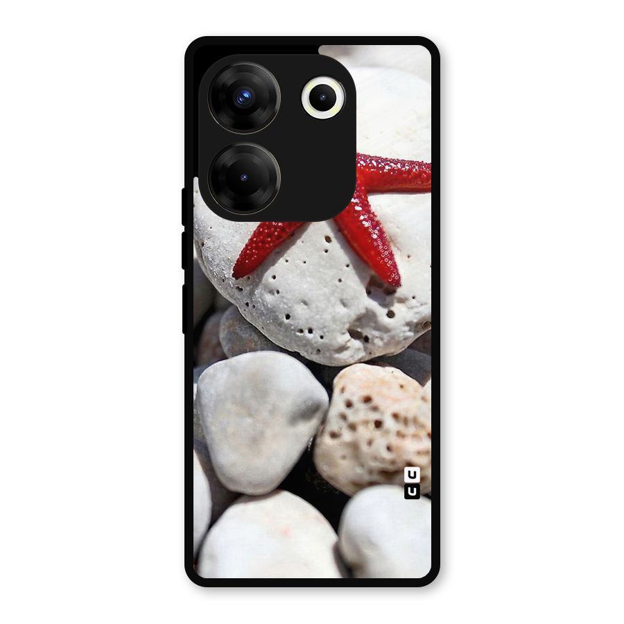 Red Star Fish Metal Back Case for Tecno Camon 20