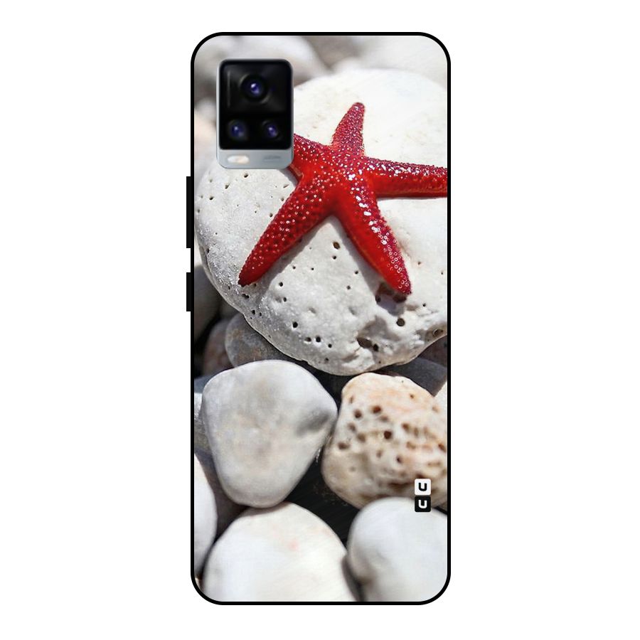 Red Star Fish Metal Back Case for Vivo V20