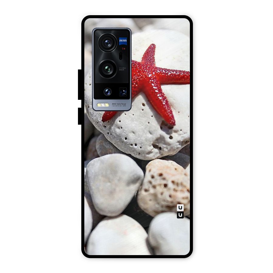 Red Star Fish Metal Back Case for Vivo X60 Pro Plus