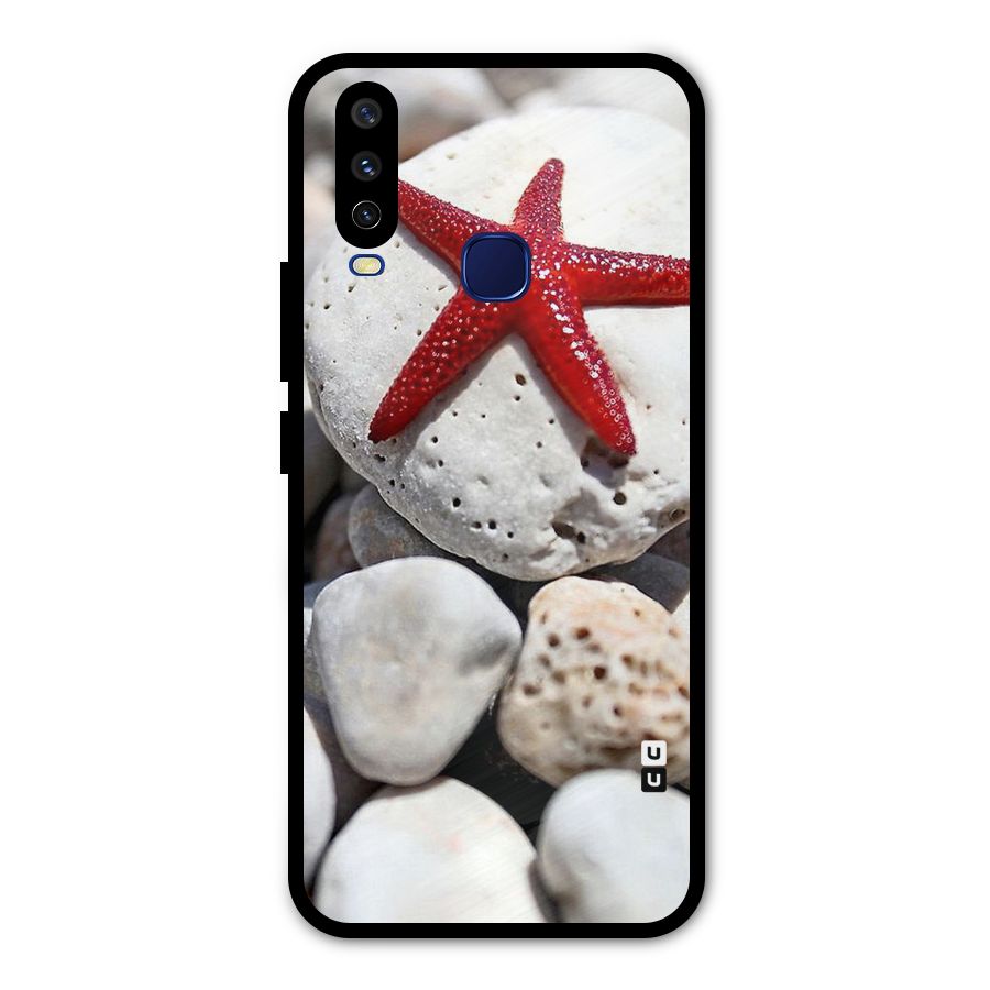 Red Star Fish Metal Back Case for Vivo Y15