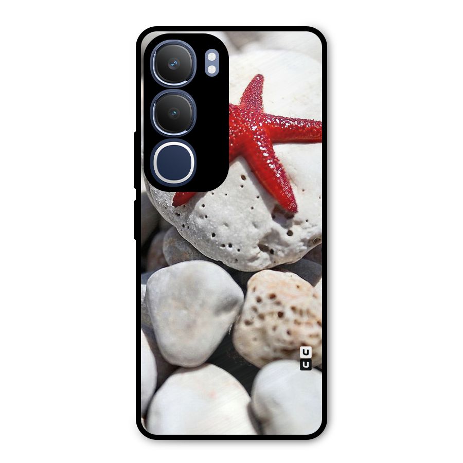 Red Star Fish Metal Back Case for Vivo Y29