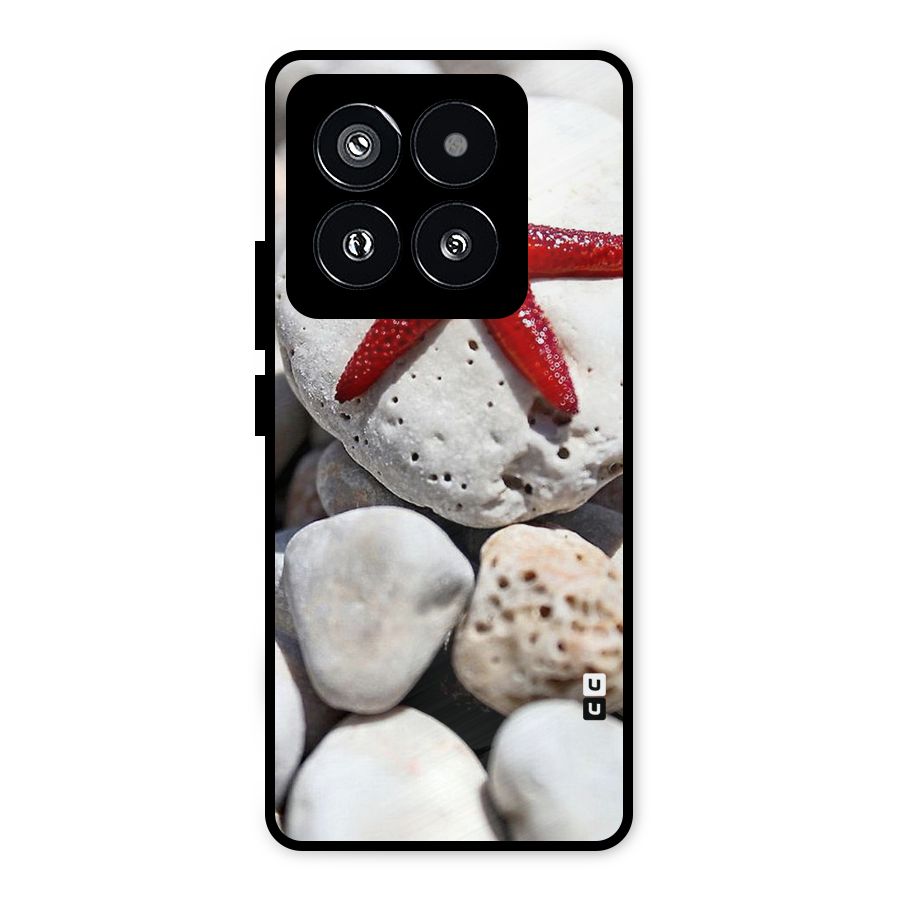 Red Star Fish Metal Back Case for Xiaomi 14 Pro