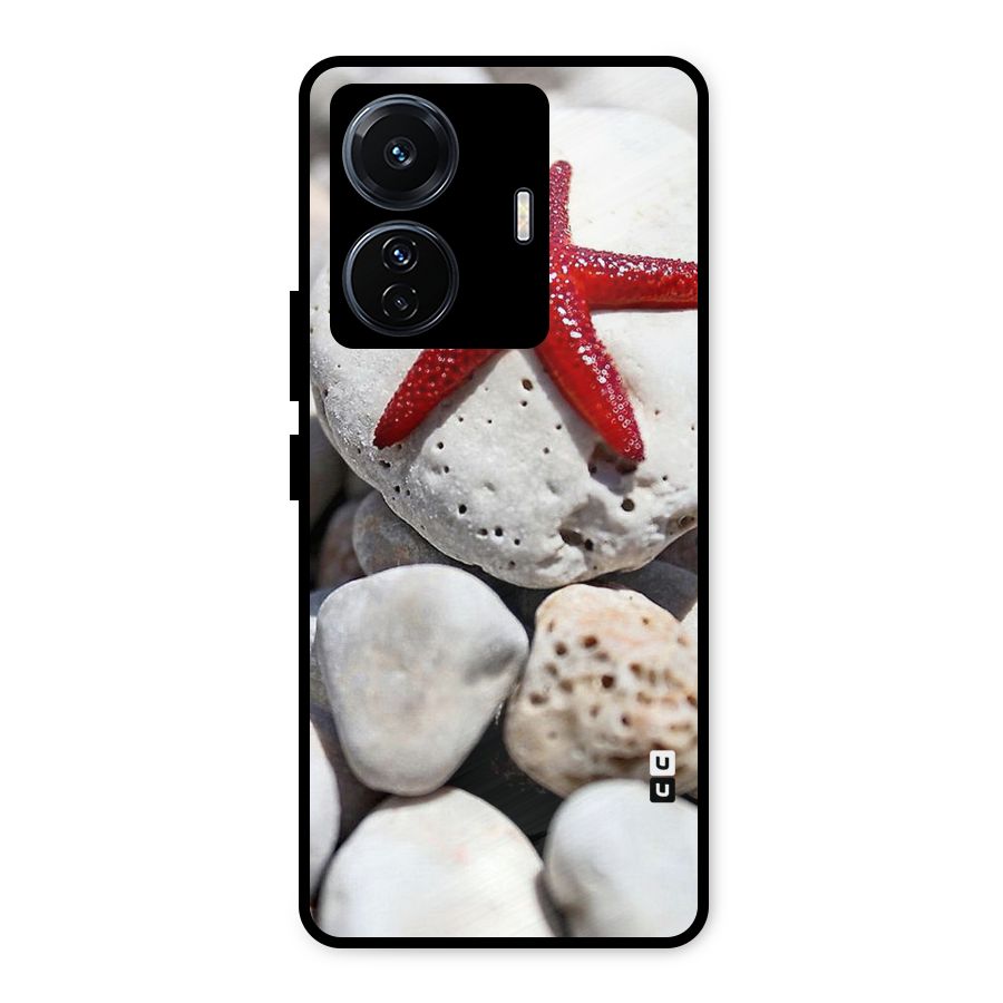 Red Star Fish Metal Back Case for iQOO Z6
