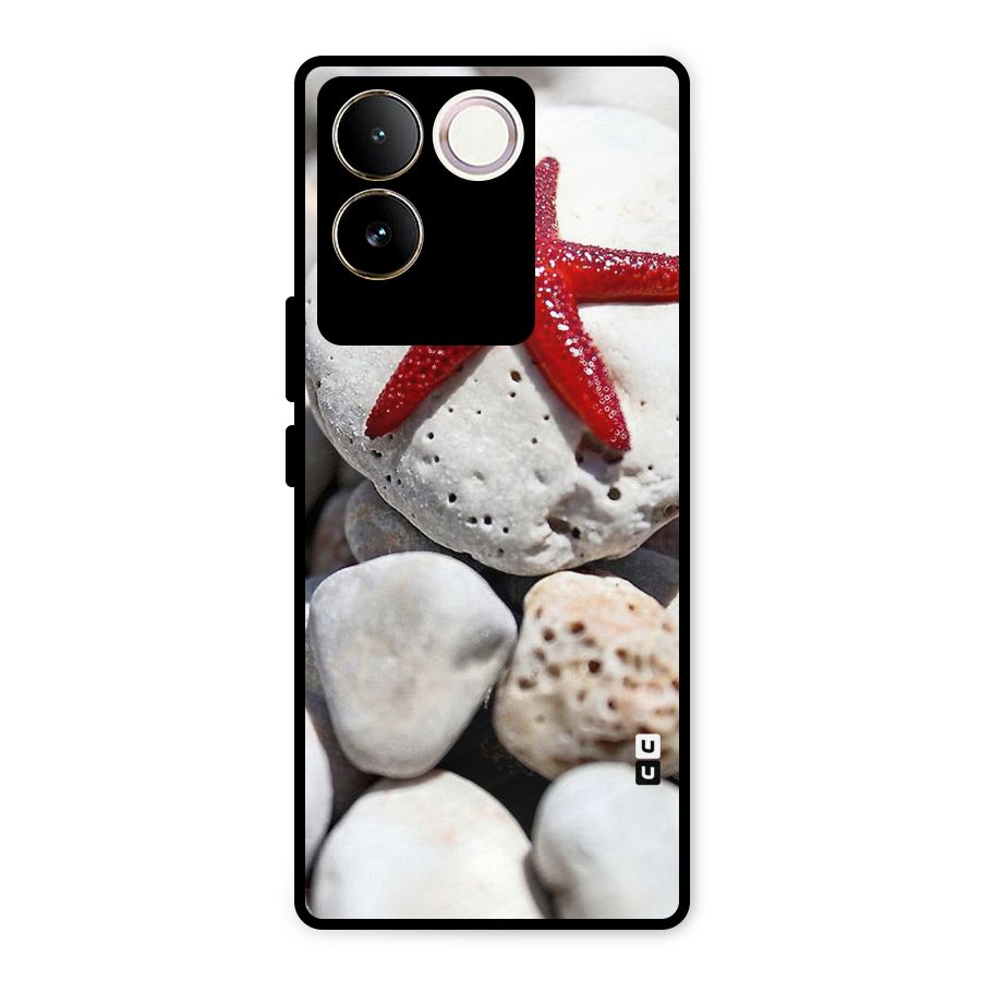 Red Star Fish Metal Back Case for iQOO Z7 Pro