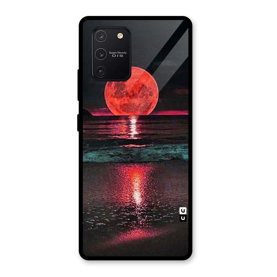 Red Sun Ocean Glass Back Case for Galaxy S10 Lite