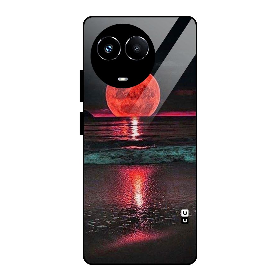 Red Sun Ocean Glass Back Case for Realme Narzo 60X
