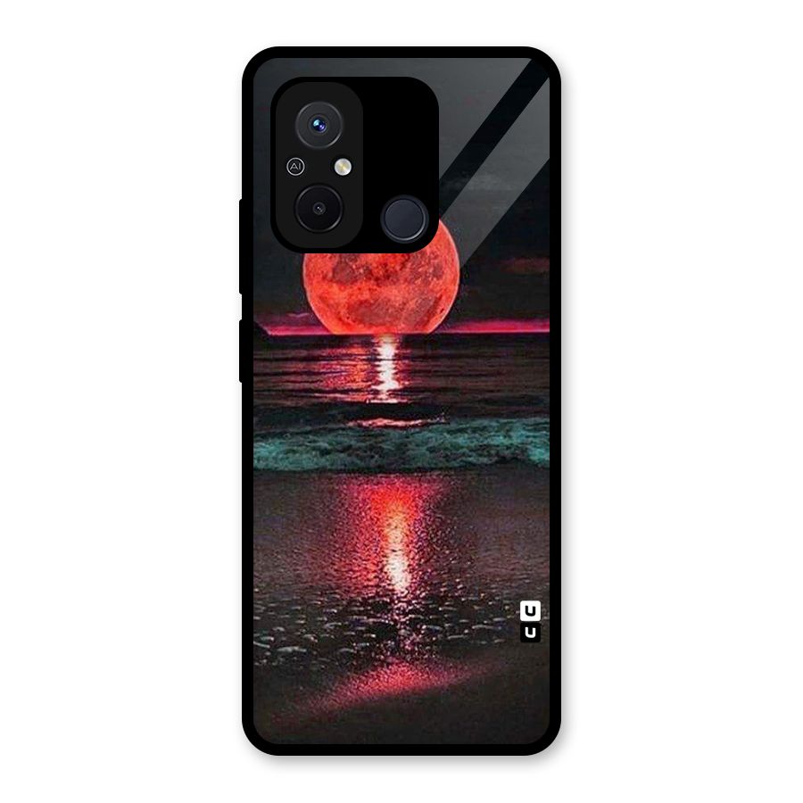 Red Sun Ocean Glass Back Case for Redmi 12C
