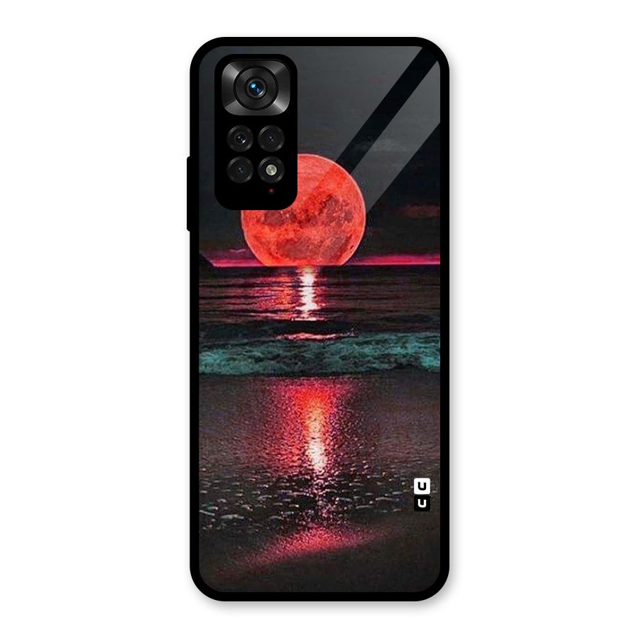 Red Sun Ocean Glass Back Case for Redmi Note 11S