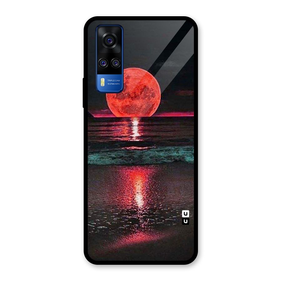 Red Sun Ocean Glass Back Case for Vivo Y31