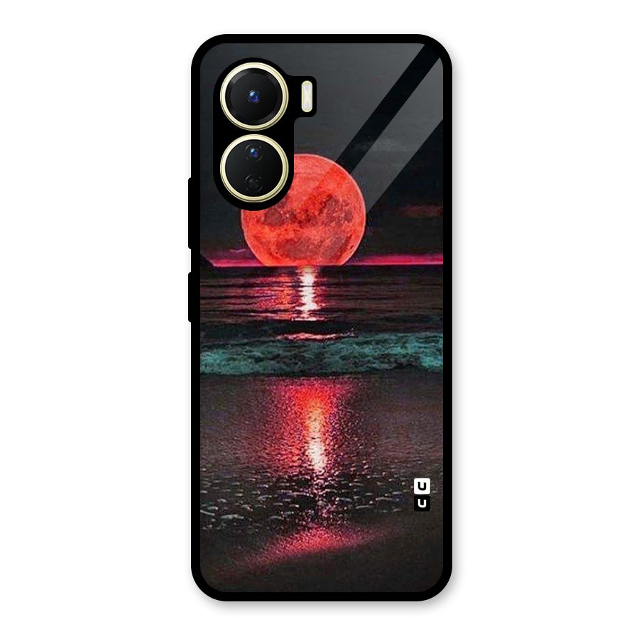 Red Sun Ocean Glass Back Case for Vivo Y56