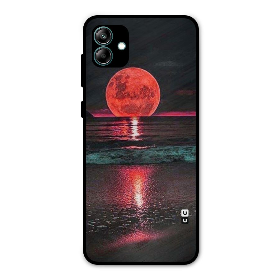 Red Sun Ocean Metal Back Case for Galaxy A04
