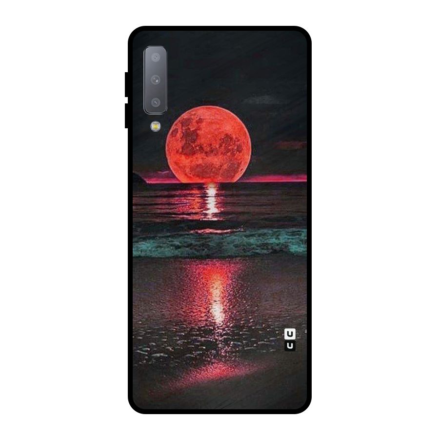 Red Sun Ocean Metal Back Case for Galaxy A7 (2018)
