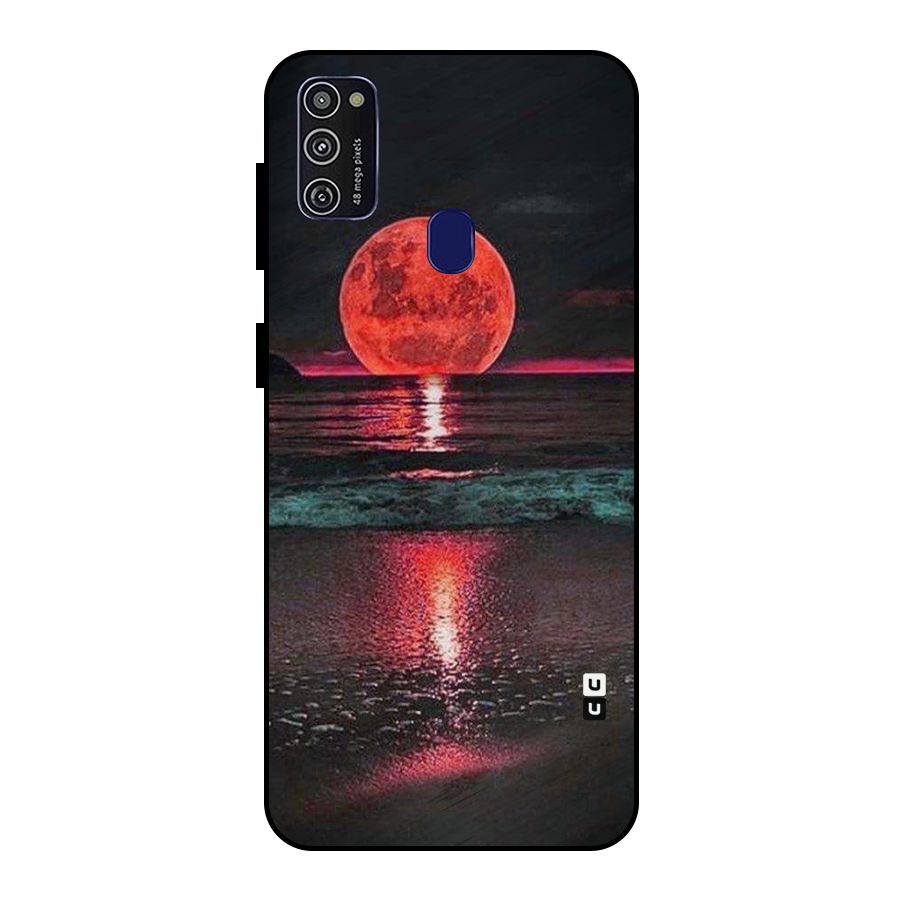 Red Sun Ocean Metal Back Case for Galaxy M30s