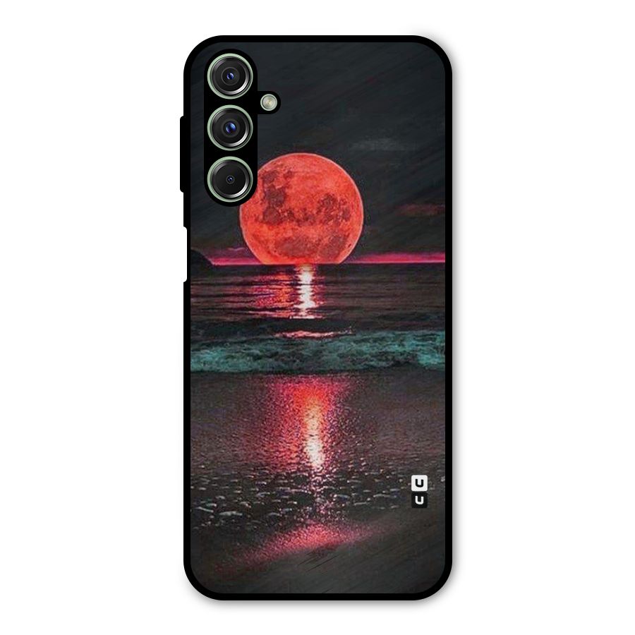 Red Sun Ocean Metal Back Case for Galaxy M34