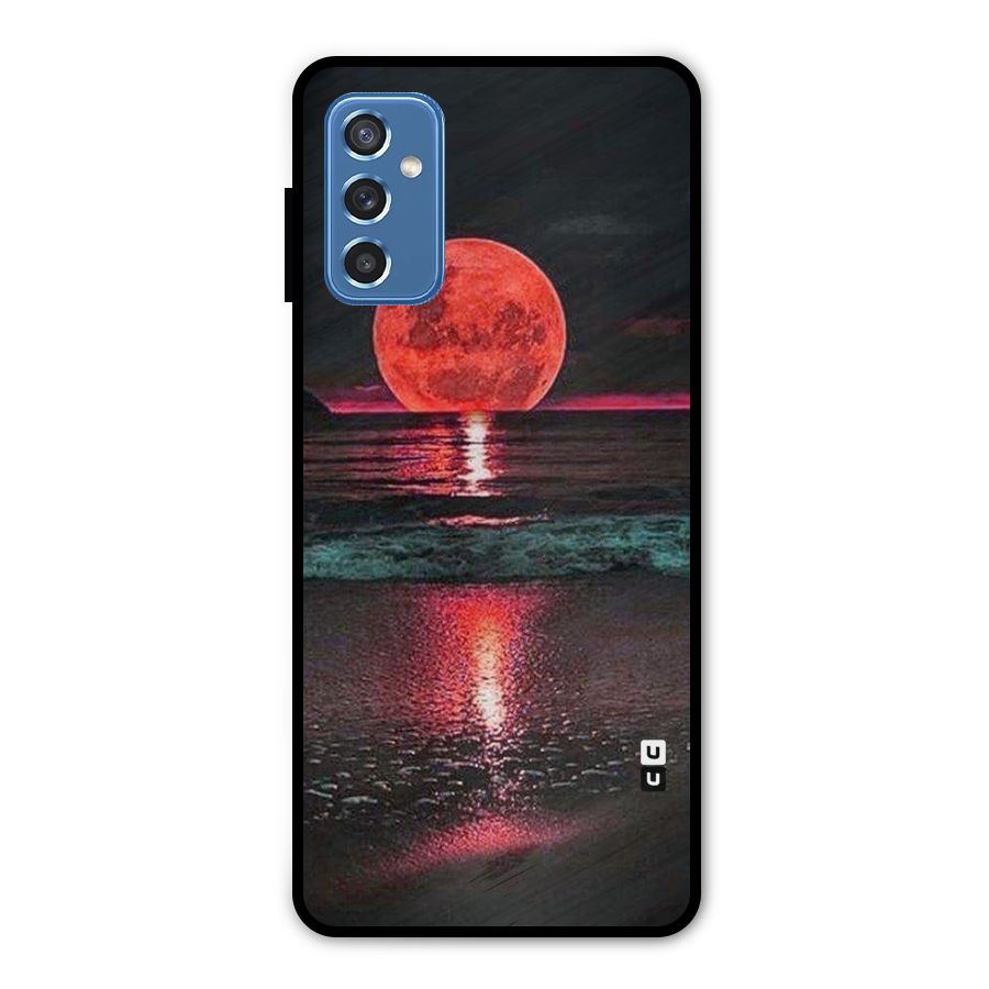 Red Sun Ocean Metal Back Case for Galaxy M52 5G