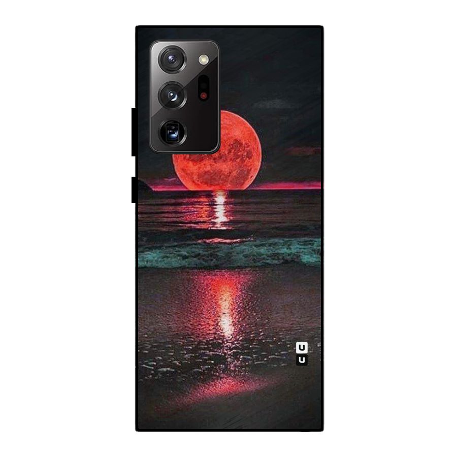 Red Sun Ocean Metal Back Case for Galaxy Note 20 Ultra
