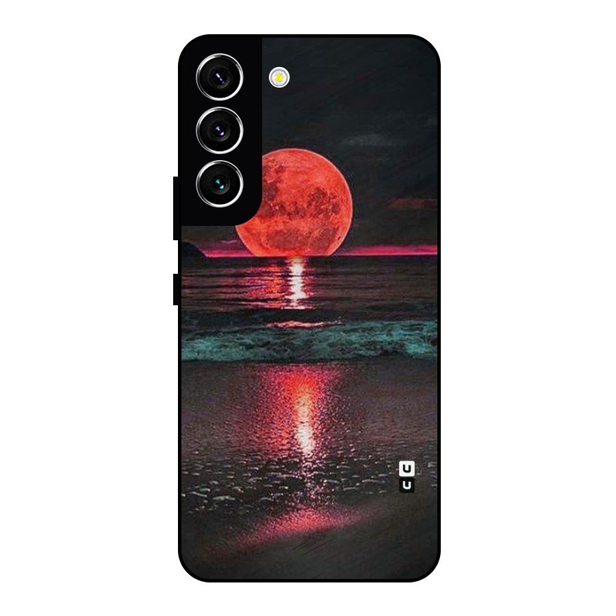 Red Sun Ocean Metal Back Case for Galaxy S22 5G