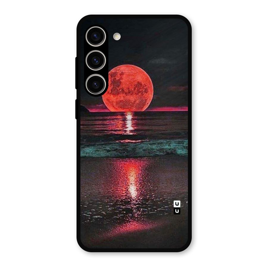 Red Sun Ocean Metal Back Case for Galaxy S23 Plus