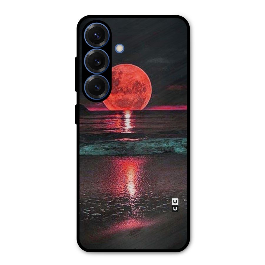 Red Sun Ocean Metal Back Case for Galaxy S25