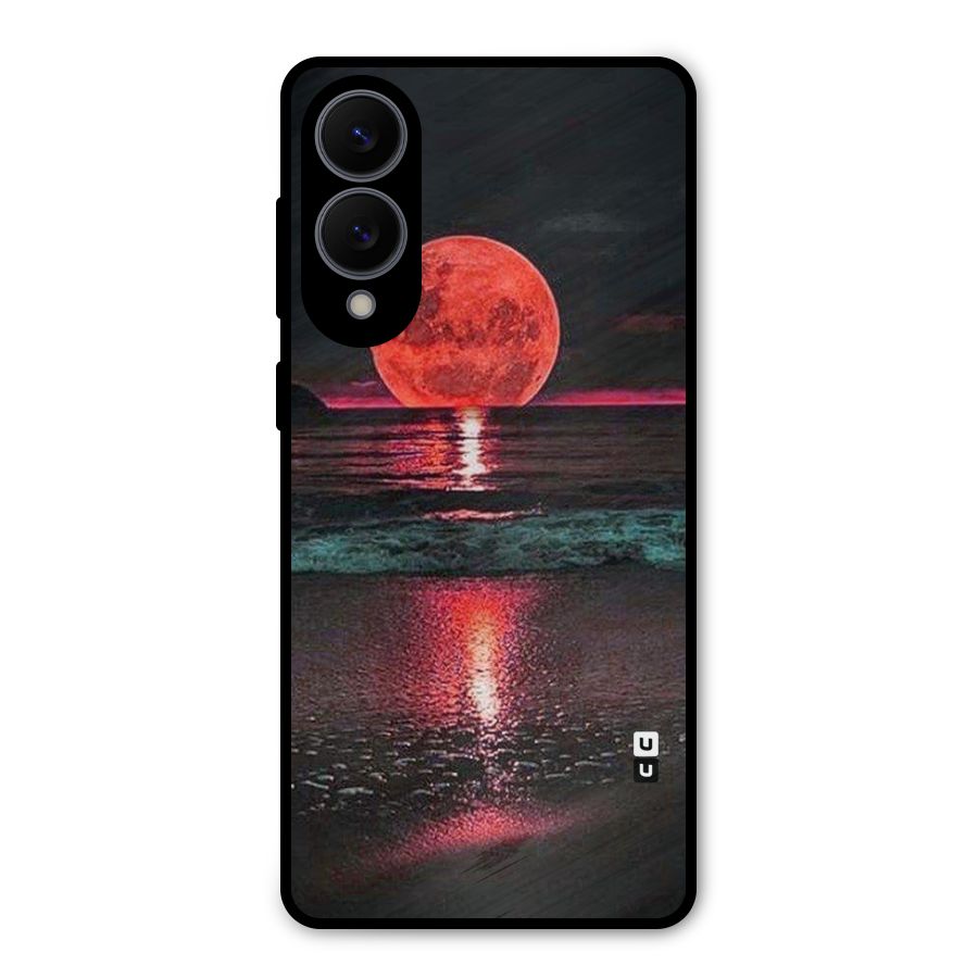 Red Sun Ocean Metal Back Case for Galaxy S25 Edge