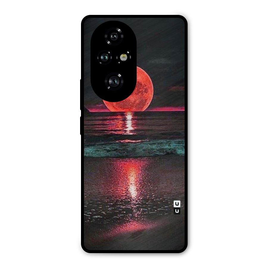 Red Sun Ocean Metal Back Case for Honor 200 Pro
